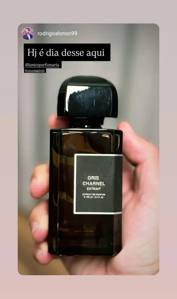 Story no Instagram marcando a Lunico com o BDK Gris Charnel