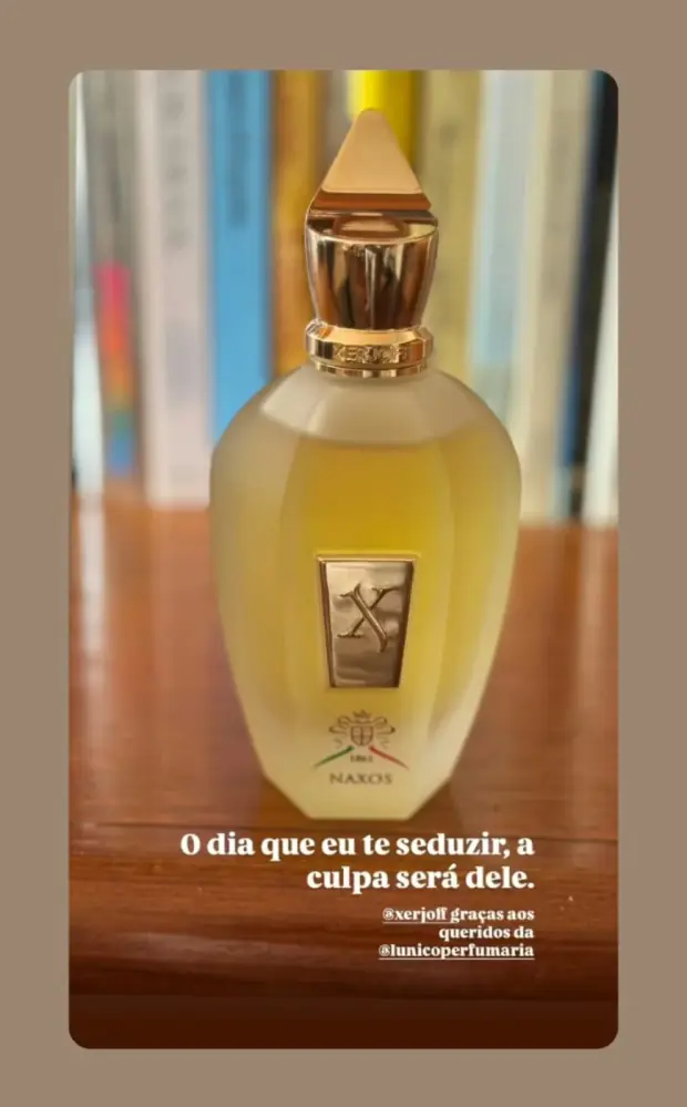 Story no Instagram com o Xerjoff Naxos comprado na Lunico